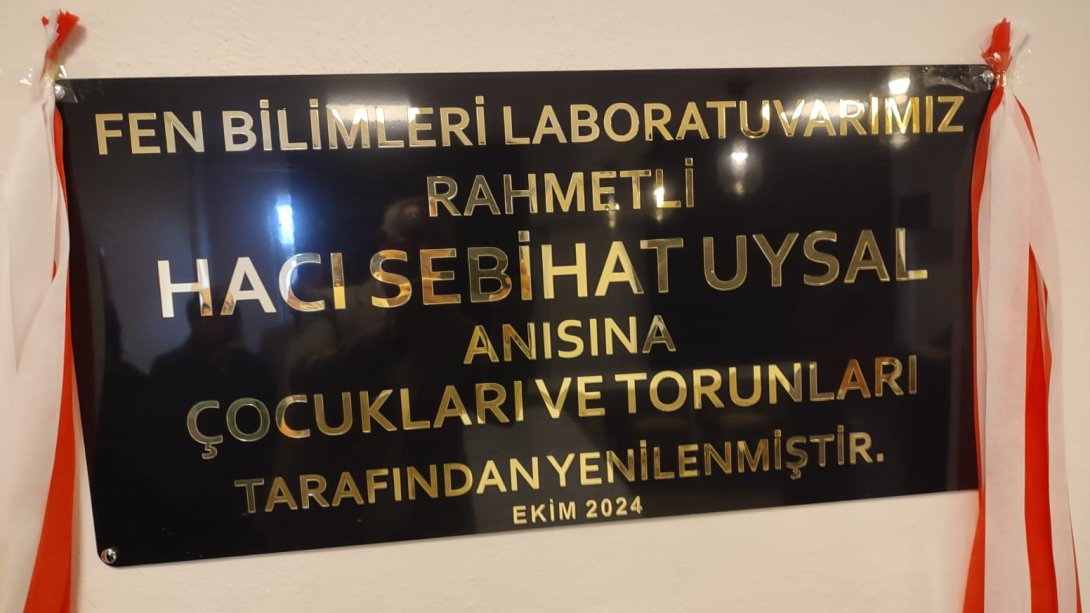 Selviler Ortaokulu Fen Bilimleri Laboratuvarı Hayırseverler Tarafından Yenilendi