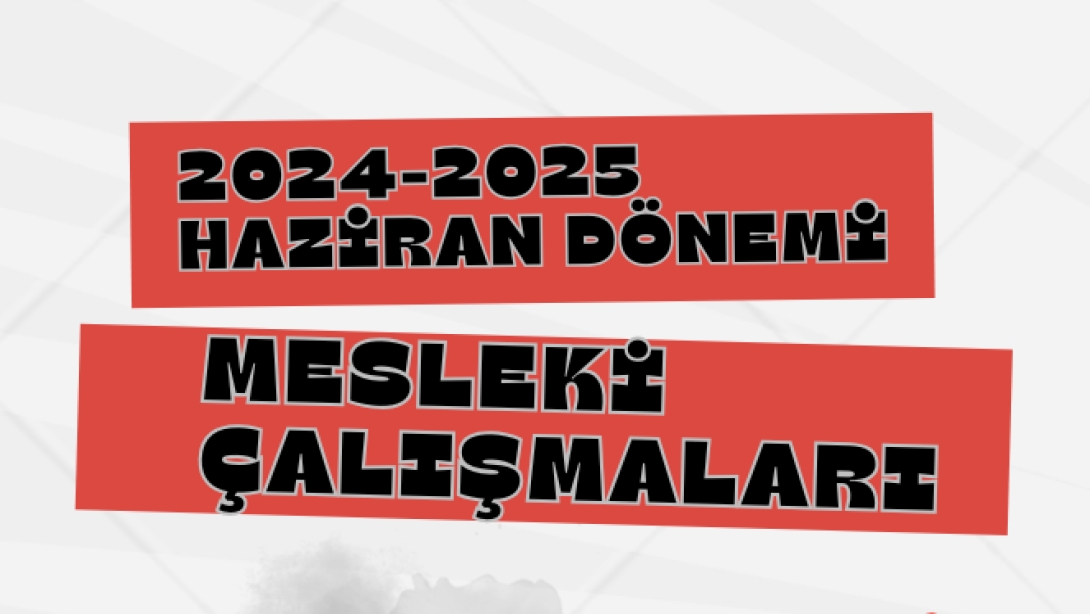 2024-2025 Haziran Dönemi Mesleki Çalışmaları